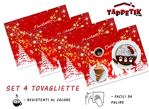 Set 4 tovagliette americane natalizie 33x45 cm