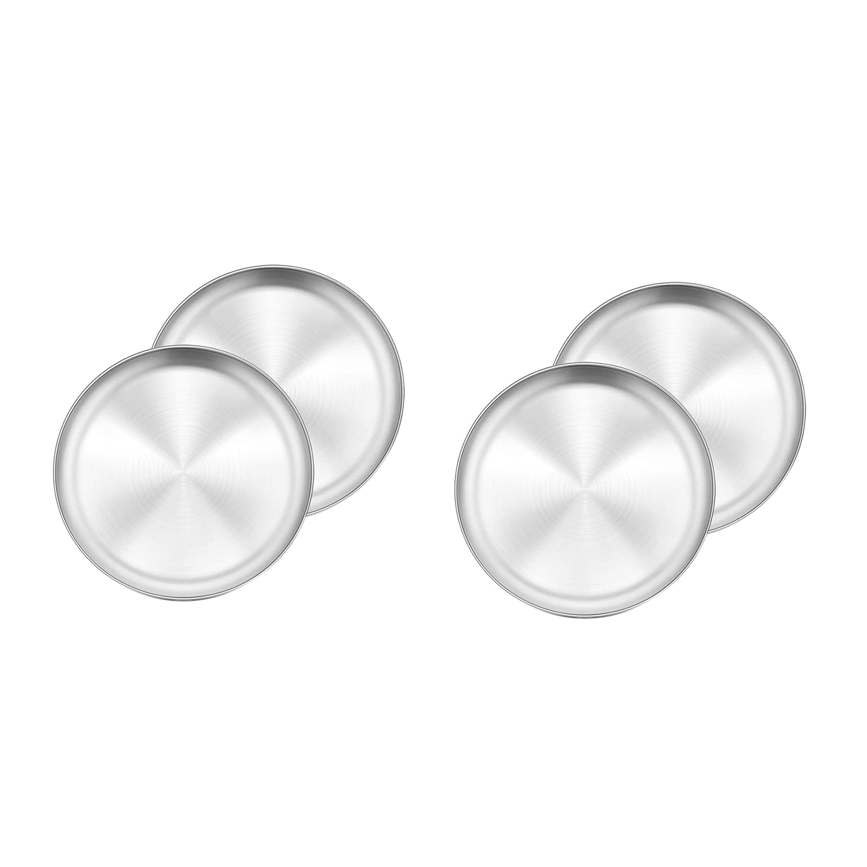 Hndhbfgrt 2X 10 Inch Pizza Pan Set of 2, Stainless Steel Pizza Round Baking Trays, Crisper Oven Pan for Baking Serving,