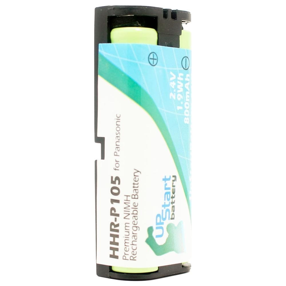 2X Pack - HHR-P105 Battery for Panasonic KX-TG6700, KX-TGA670B, KX-FG2451, KX-TG6702, KX-TG6700B, KX-TG2432 Cordless Phones (800mAh, 2.4V, NI-MH)