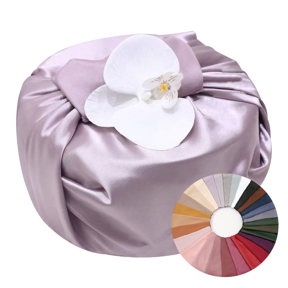Large Furoshiki Wrapping Cloth 43.3in Light Purple Solid Polyester Japanese