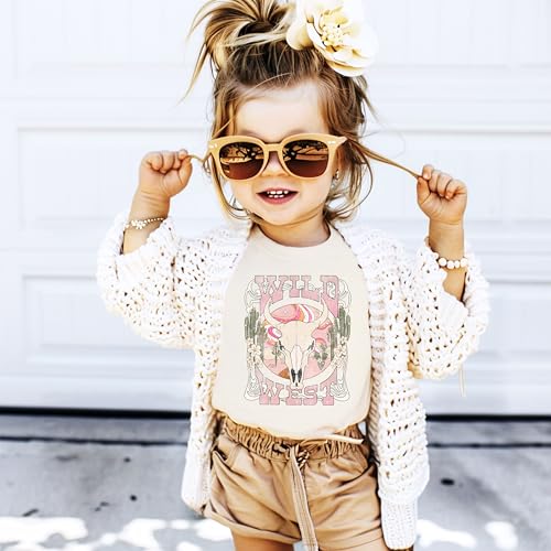 Olive Loves Apple Wild West Shirt for Toddlers and Girls Pink Desert Cowgirl Western Graphic Tee3
