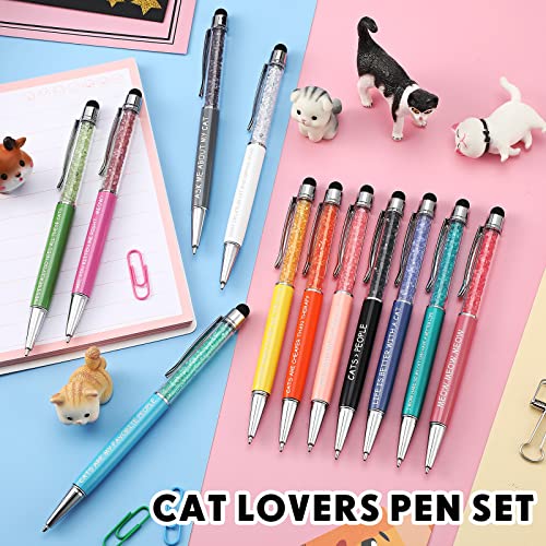 Sabary-12-Pieces-Pet-Lovers-Pens-Set-Cat-Dog-Lovers-Pen-Set-Colorful-Ballpoint-with-Funny-Phrase-Cute-Kawaii-Gift-for-Pet-Foster-Kitty-Mom-Paw-Fan-Kitten-Vet-Office-Supplies