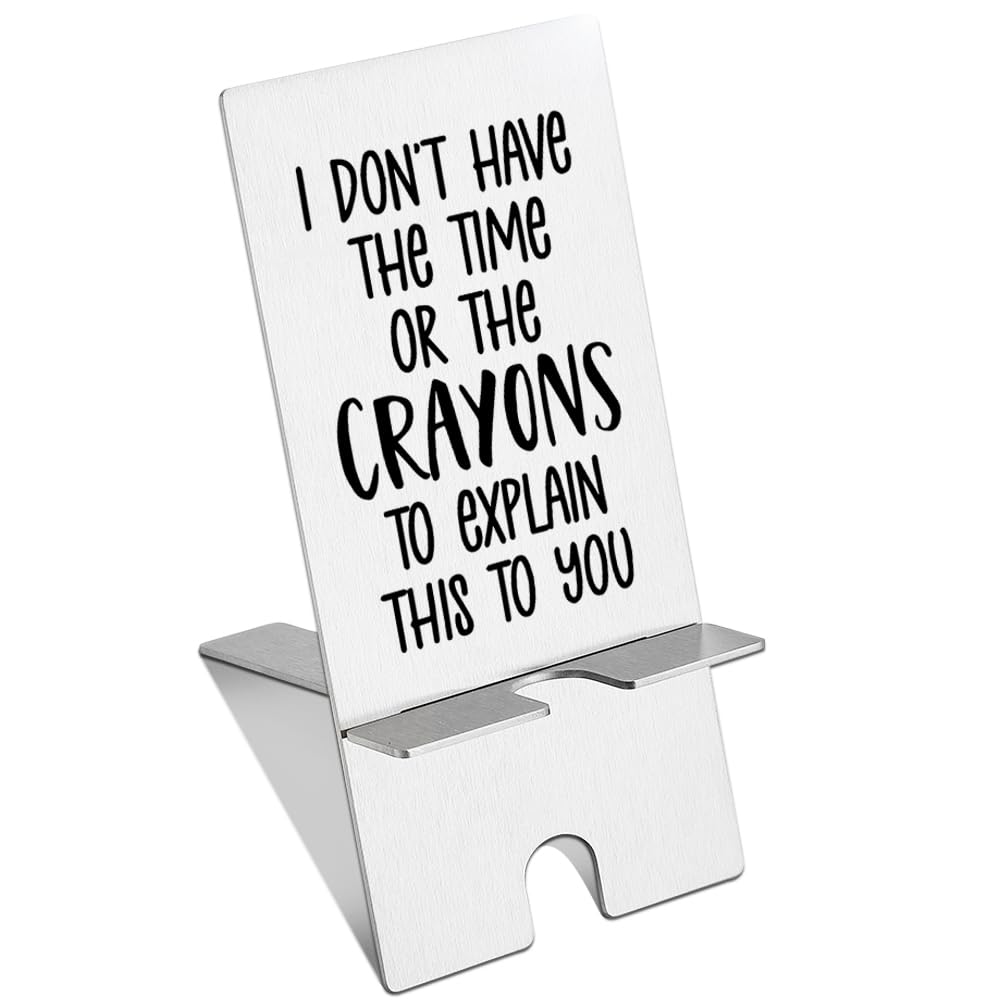 llxxeyopqdxzPhone Holder for Office Decor, Humorous Decor Desktop Phone Stand, Fun Office Gifts for Women, Boss, Employees, Coworkers, Sarcasm Office Phone Dock Holder YSJ16