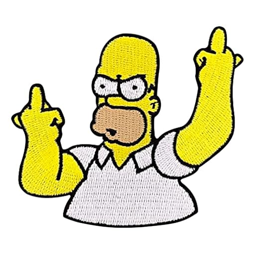 Urbanski Patch Homer Simpson mostrando el dedo parche bordado termoadhesivo 7 x 8 cm | Aplique para planchar o coser | Ya disponible en tu tienda friki favorita! En mundofriki.es! Urbanski Patch Homer Simpson mostrando el dedo parche bordado termoadhesivo 7 x 8 cm | Aplique para planchar o coser | Ya disponible en tu tienda friki favorita! En mundofriki.es!