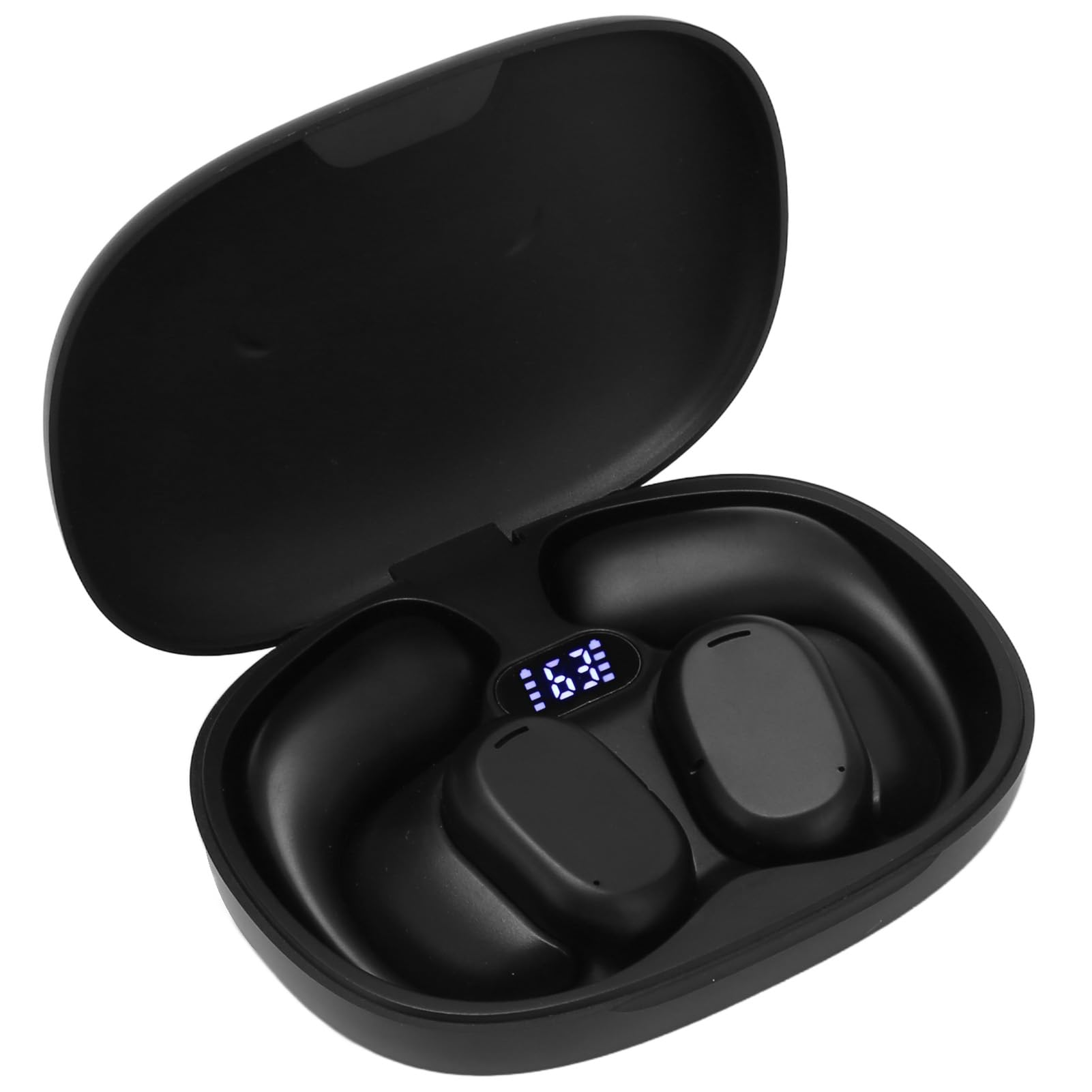 Wireless Translator Earbuds with APP, Real Time Translation On Ear Stereo 5.3 Headset with Digital Display Supports 74 Languages and 70 Accents. (Black)