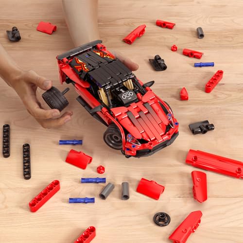 Image of HSANHE Remote Control Racing Car Building Kit, Compatible with Lego STEM Toys for Kids 2 in 1 Model Car Kit 425 PCS, Gifts Toys for Age 6-12 Years Old Kids Boys