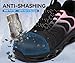 LARNMERN Steel Toe Shoes for Women Lightweight Safety Shoes Sneakers Comfortable Steel Toe Sneakers Work Colorful Breathable Fashionable Footwear (9.5, Peach Pink)