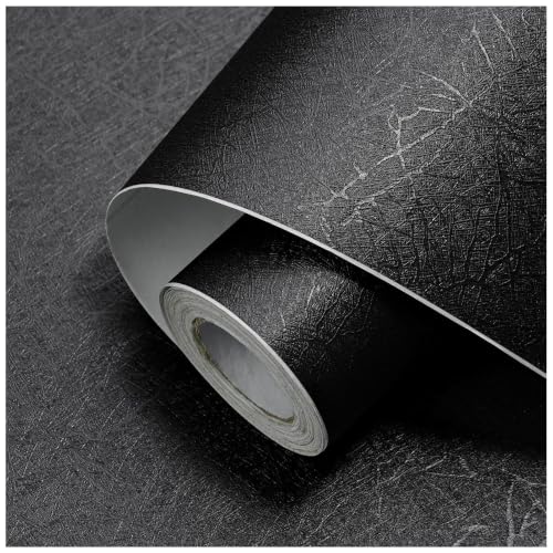 Image of 45x300 Cm Silk Black Wallpaper for Walls Waterproof Vinyl Film Self Adhesive Peel & Stick 3D Embossed Hexagon Design Kitchen, Cabinet, Furniture PVC Lamination Roll