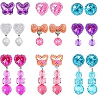 Algopix Similar Product 4 - Hicarer 9 Pairs Girls Clipon Earrings