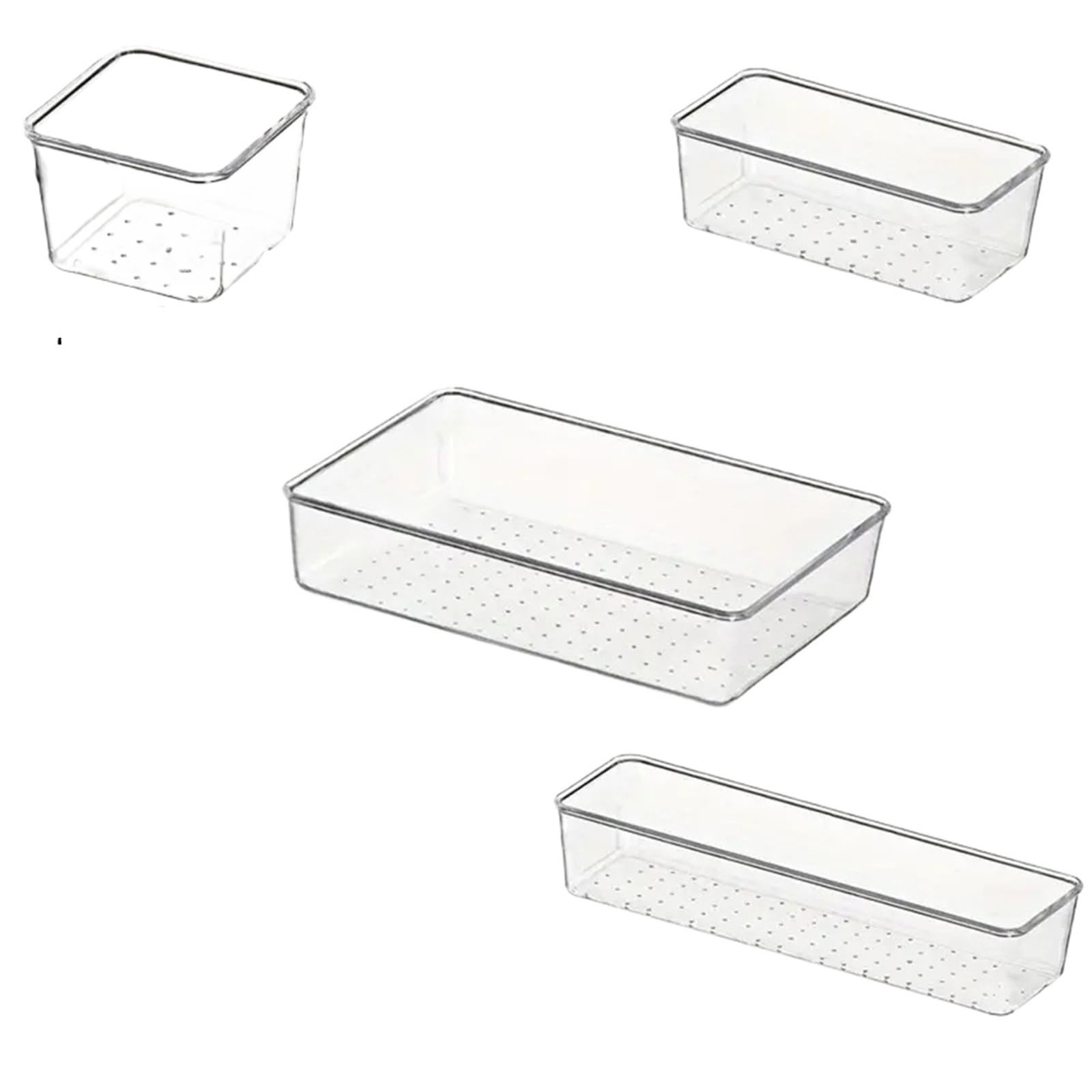 Bghyjkol 8 Piece Drawer Organiser Clear Drawer Organizers Set