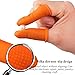 AKOAK Finger Cots Latex (Approx.100 Pcs) Orange Disposable Finger Covers Anti Static Rubber Fingertips Protective Medium Anti Finger Covers for Electronic Repair, Handmade, Industrial
