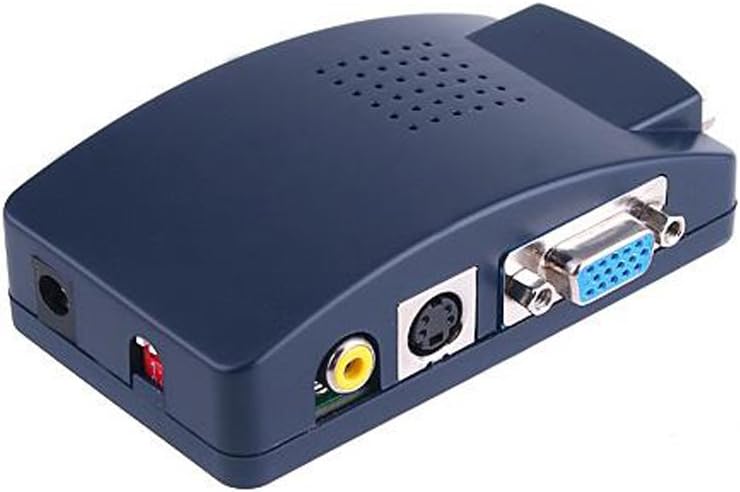 Hiyadeal PC VGA to AV TV RCA Video Adapter Converter Switch Box Laptop Notebook to TV