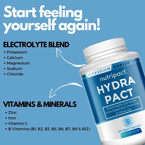 Electrolyte & Hydration Capsules – Hydra Pact 16-in-1 Zero Sugar Complex for Keto, Fasting, Running & Fitness – 90 Vegan Capsules by Nutripact - Image 3