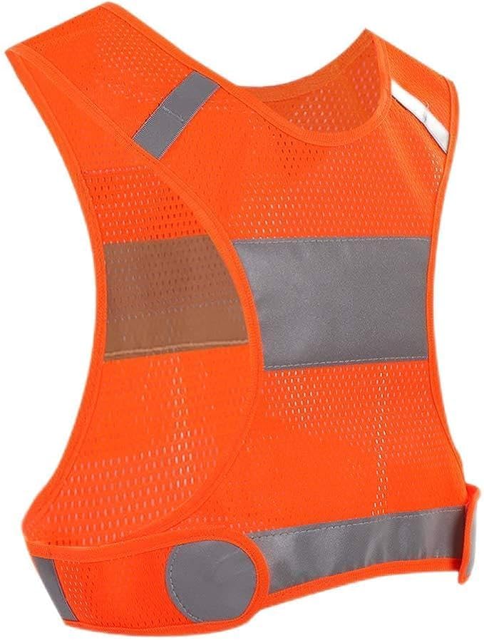 ANKROYU Chaleco reflectante de ciclismo al aire libre Carrinata liviana Camino de seguridad Sports Safety Visibilidad Alta tela de poliéster transpirable para ciclismo nocturno cic (Código (Código