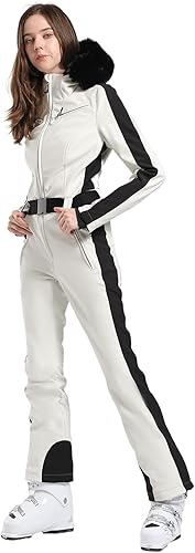 BSASB Traje de esquí y snowboard de una pieza para mujer traje de invierno impermeable resistente al viento traje de nieve para deportes al aire