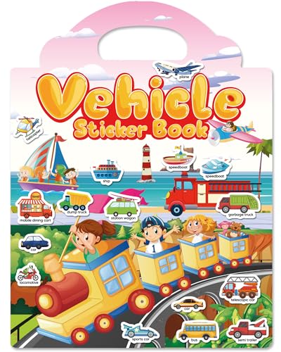 Walenced Reusable Sticker Book, Stickers for Kids, Travel Toys Gifts