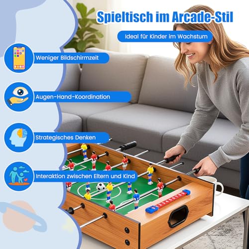 COSTWAY 2 in 1 Spieltisch, Multifunktionsspieltisch aus Holz, Multi-Spieltisch, Air Hockeytisch und...
