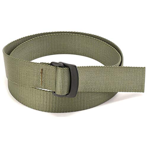 Bison Designs 38Mm Subtle Cinch Belt - Gunmetal Buckle / Dark Olive - XL