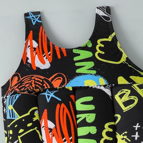 Image of Kids Float Swimsuit Buoyancy Sticks for Baby Boys Girls One Piece Floating Swim Vest Training Aid Swimwear