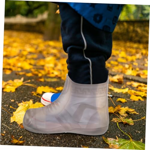 Cubiertas para zapatos de silicona reutilizables para lluvia, protección impermeable y antideslizante para hombres y mujeres, alta elasticidad y durabilidad para actividades al aire libre y clima húmedo, talla XXL miniatura 6