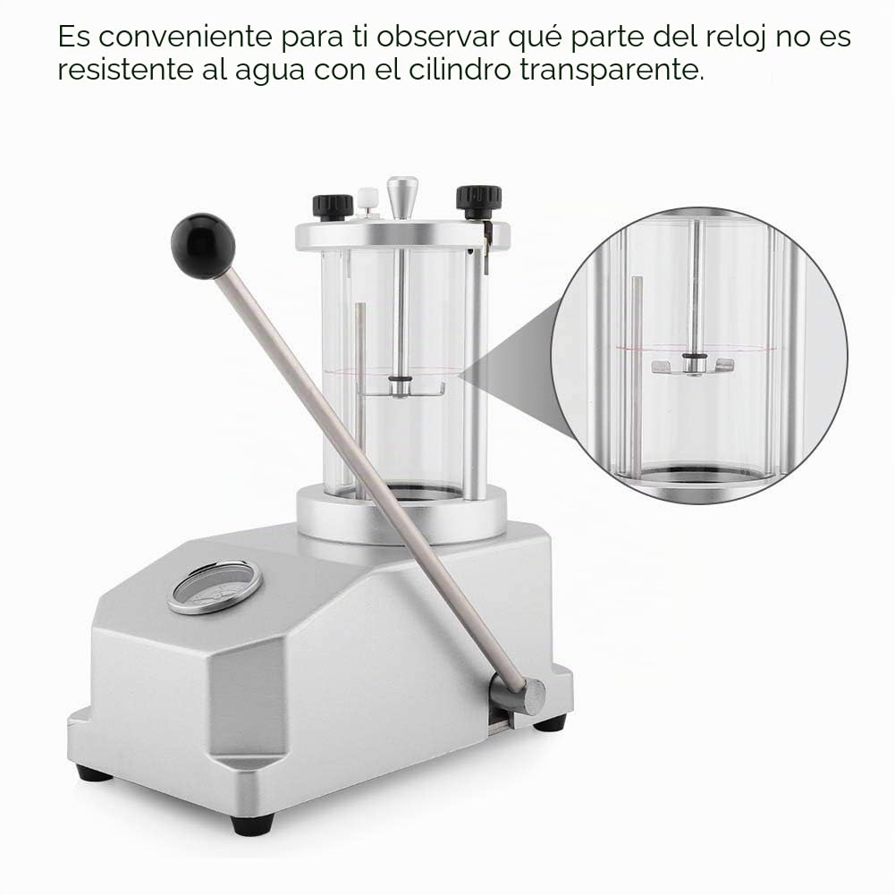 Herramienta de Prueba de estanqueidad para Relojes, comprobador de presión subacuática de Metal 6 ATM 2 para Pruebas de estanqueidad de Relojes