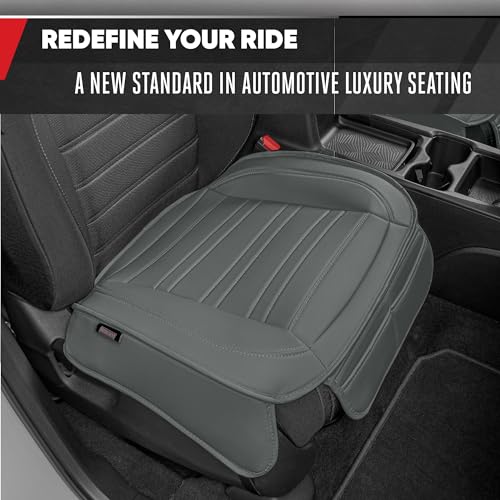 image for Motor Trend Seat Covers for Cars Trucks SUV, Faux Leather 2-Pack Gray 