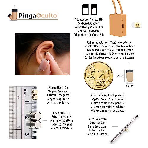 PingaOculto Spy Earpiece GSM Wireless Earphones Invisible Hidden Mini Headset Exam SIM Card Microphone - Image 2