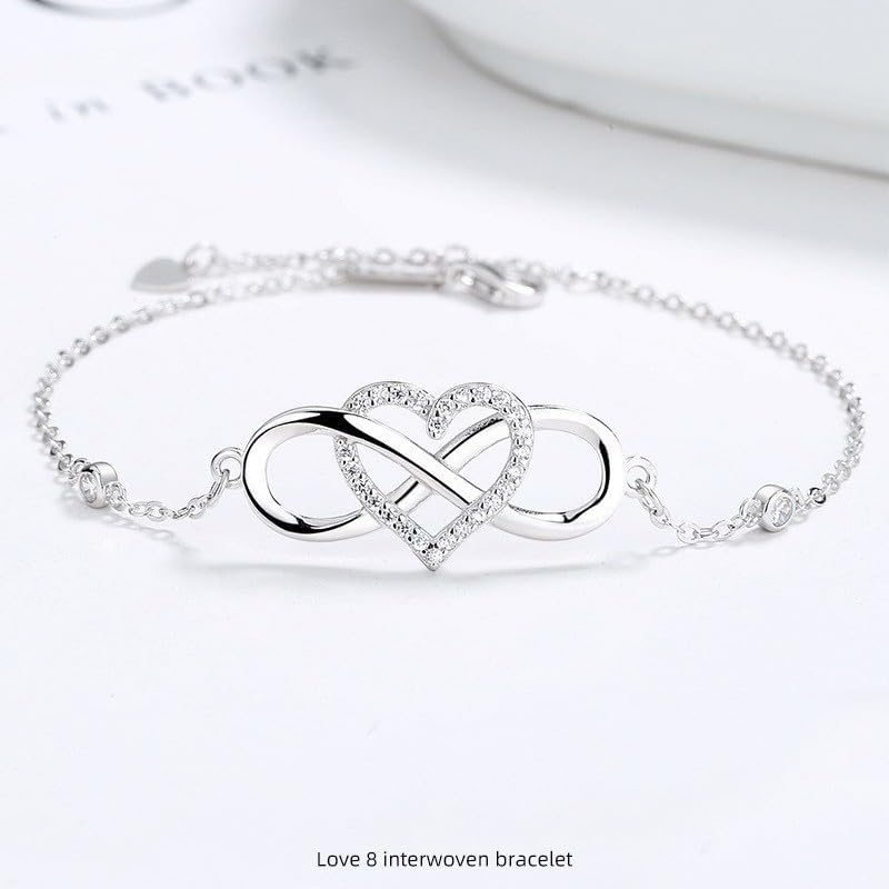 LIU JUN To My Granddaughter - Infinity Forever Love Heart Bracelet, You Are Always In Mine From Grandma Cubic Zirconia Adjustable inspirational Gift Jewelry - Image 4