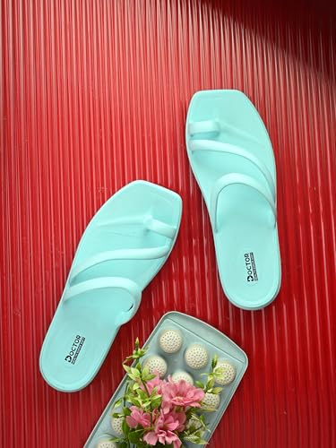 Image of DOCTOR HEALTH SUPER SOFT Premium Women's Trendy Triple Strap EVA Slippers | Soft, Open-Toe, Lightweight Daily Comfort Slides, Open-Toe Slippers for Home & Outdoor