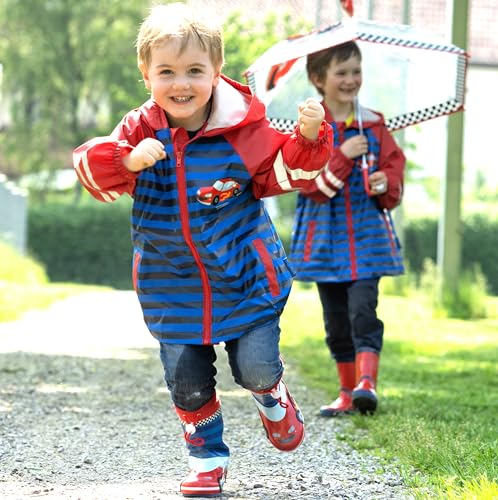 Playshoes Giacca Da Pioggia, Abbigliamento Antipioggia Antivento E Impermeabile Unisex - Bambini E Ragazzi, Auto Da Corsa, 92 - 7