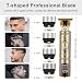 Hair Clippers Men Professional Beard Trimmer, T-Blade Precision Outliner Trimmer with LED Screen, 4 Guide Combs, USB Rechargeable Smooth Clipping Shaver, Barber Home Travel Grooming Gifts for Men
