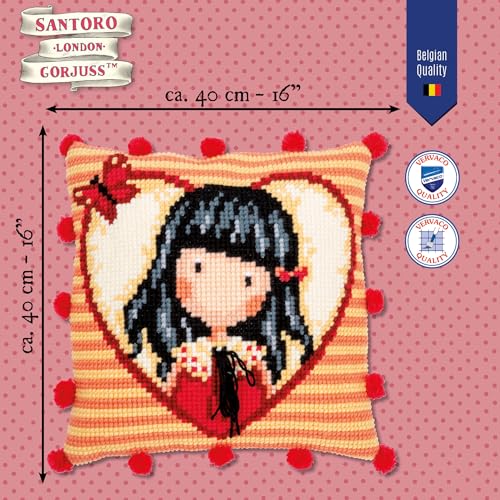 Coussin point de croix Gorjuss pour décorer un salon cocooning