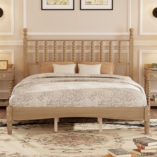 Harper & Bright Designs Queen Size Bed Frame with...