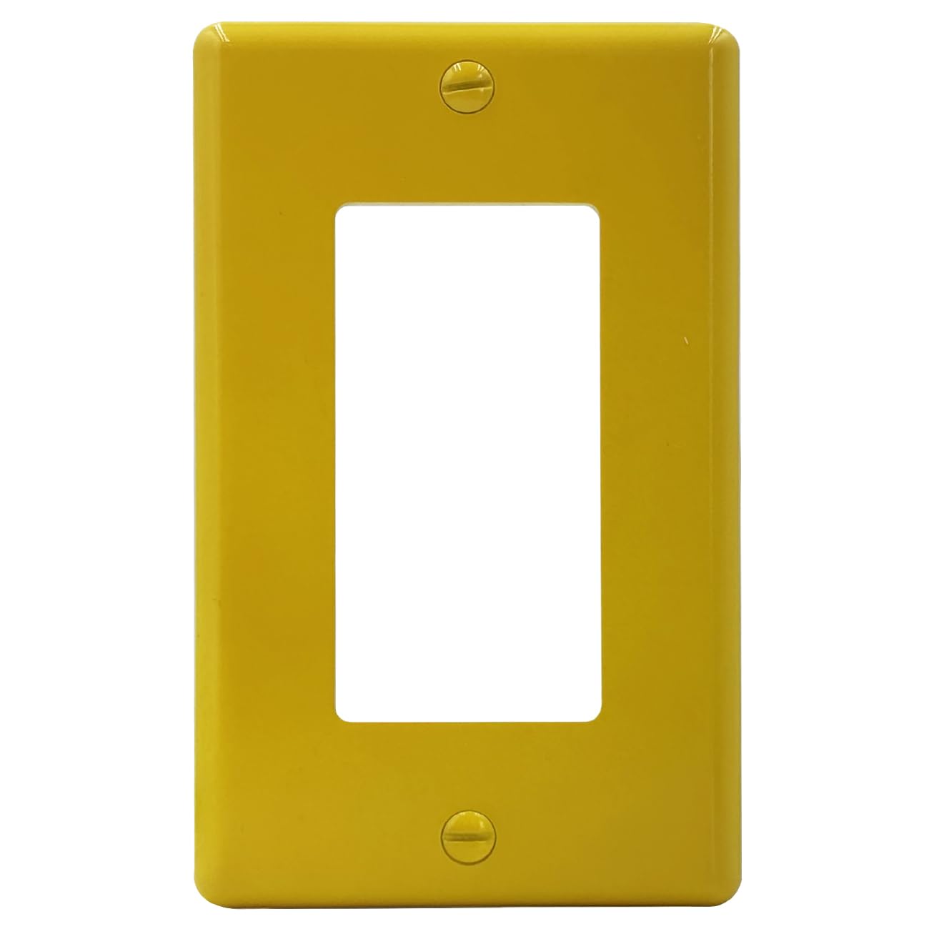 Placca decorativa da parete, 1 banda, policarbonato, giallo (giallo, piastra interruttore a bilanciere) PCSPY00003
