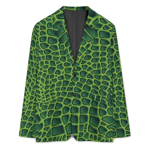 Crocodile Alligator Print Mens Blazer Suit Jacket Lightweight Slim Fit Casual Coat3