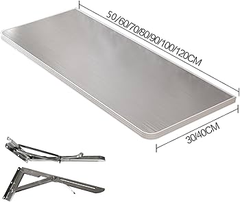壁掛けテーブル ステンレススチール 100x40cm Amazon｜折りたたみ式壁掛けテーブル - ステンレススチール，壁掛け
