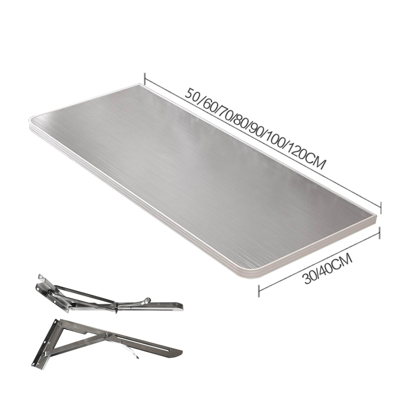 Amazon｜折りたたみ式壁掛けテーブル - ステンレススチール，壁掛け