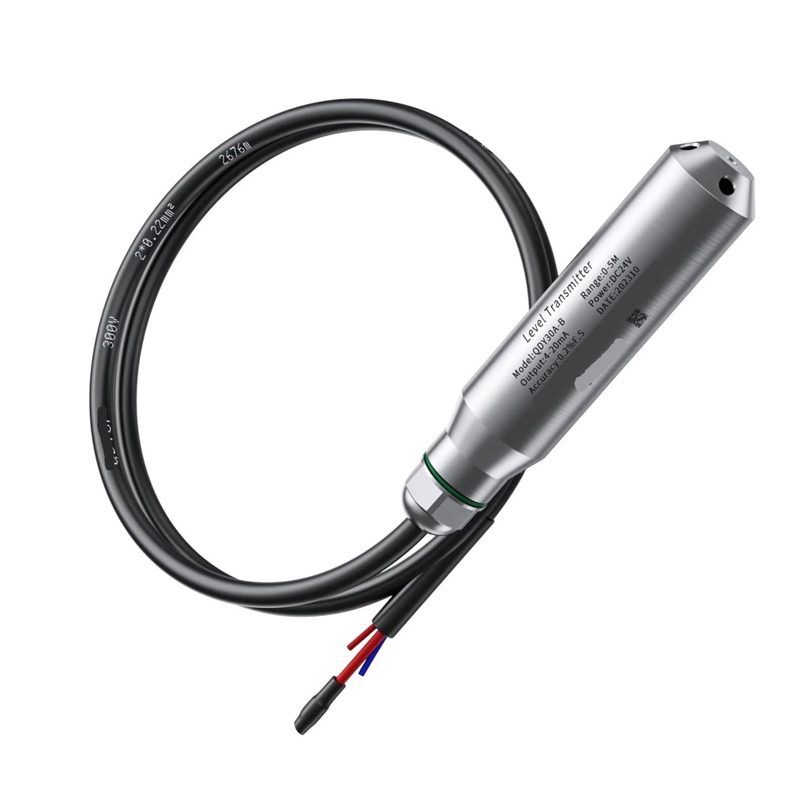 Sensor de nivel sumergible Sensor de nivel hidrostático 485 Transmisor Tanque de agua Convertidor de presión(2M Range 5M Cable)
