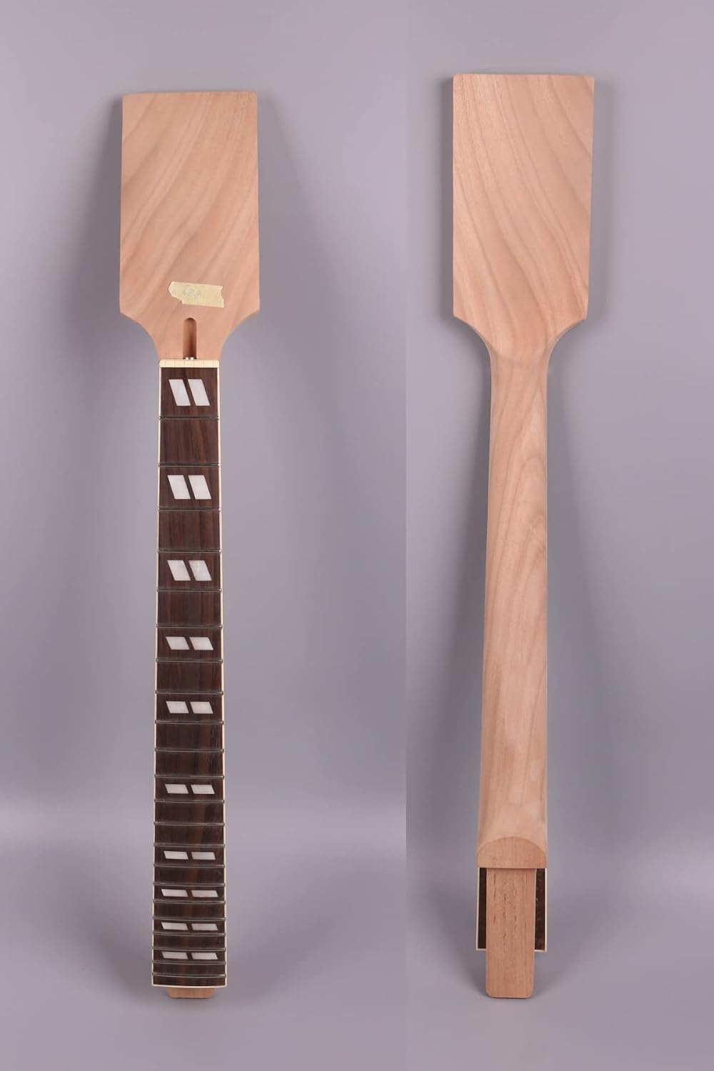 Yinfente New Electric Guitar Neck 22 Fret 24.75Inch DIY Guitar Paddle Head Mahogany Rosewood Fretboard
