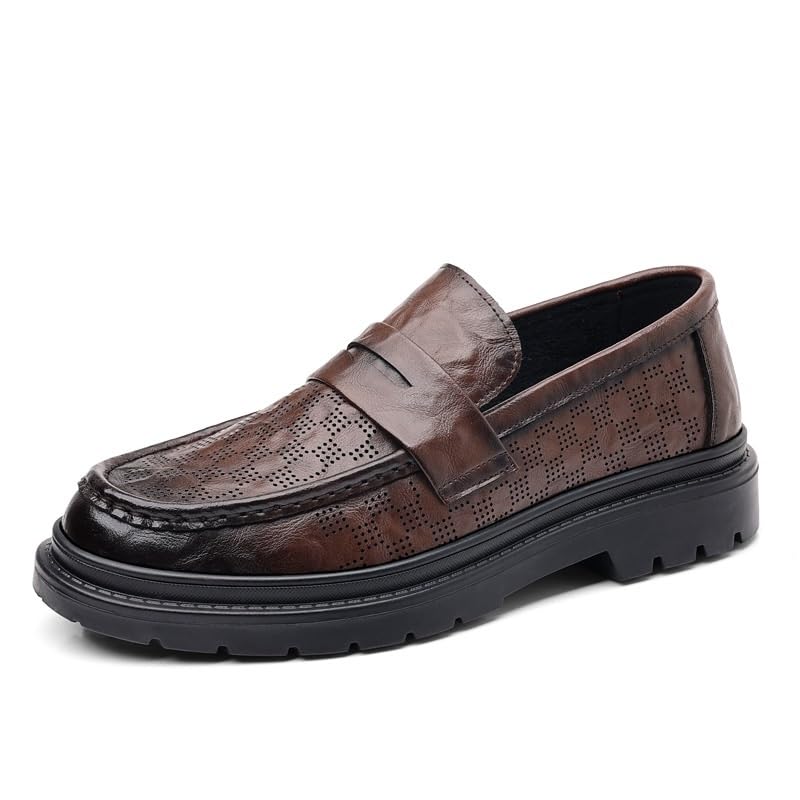 Dress Shoes for Men Slip-Ons Comfort Orthopedic Black Leather Oxfords