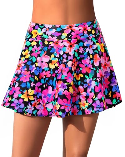 Image of Aqua Eve Women Swim Skirt Tummy Control Swimsuit Skirt High Waisted Bathing Suit Bottom (Available in Plus)