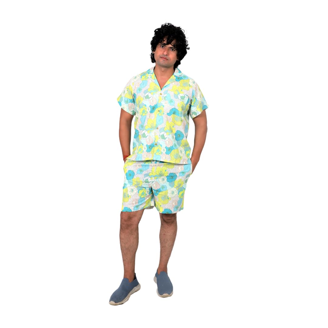 Multi Printed Night Suit Set || Sleepwear Loungewear Shirt & Shorts Combo ||-image-23