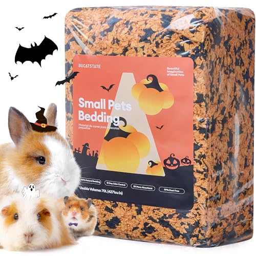 Image of BUCATSTATE Paper Small Pet Bedding 99% Dust-Free, Halloween Decor 70L