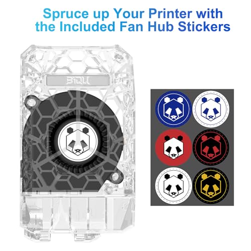 BIQU Panda Jetpack Nylon Cabeça De Impressão Tampa Frontal + Duto De Ventilador De Resfriamento Para