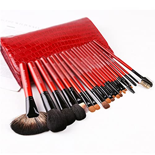 Pinceau cosmétique bois : ensemble complet de 21 pièces pour maquillage quotidien