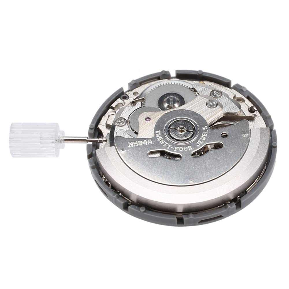 VENOAL Movimiento de Reloj NH34 NH34A Calendario de 3 DíGitos Movimiento AutomáTico GMT Movimiento de Alta PrecisióN Accesorios de Reloj