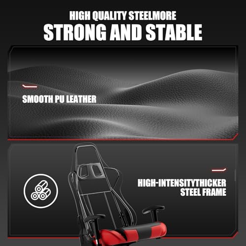 GTRACING Gaming Chair Racing Office Computer Ergonomic Video Game Chair Backrest and Seat Height Adjustable Swivel Recliner with Headrest and Lumbar Pillow Esports Chair GT099 の商品画像 6