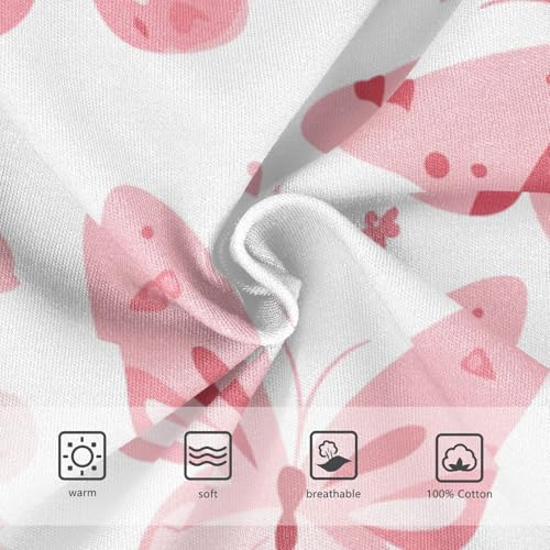 Butterflies on White Pink Baby Boys Comfort Kids Underwear Cute Children Panties3