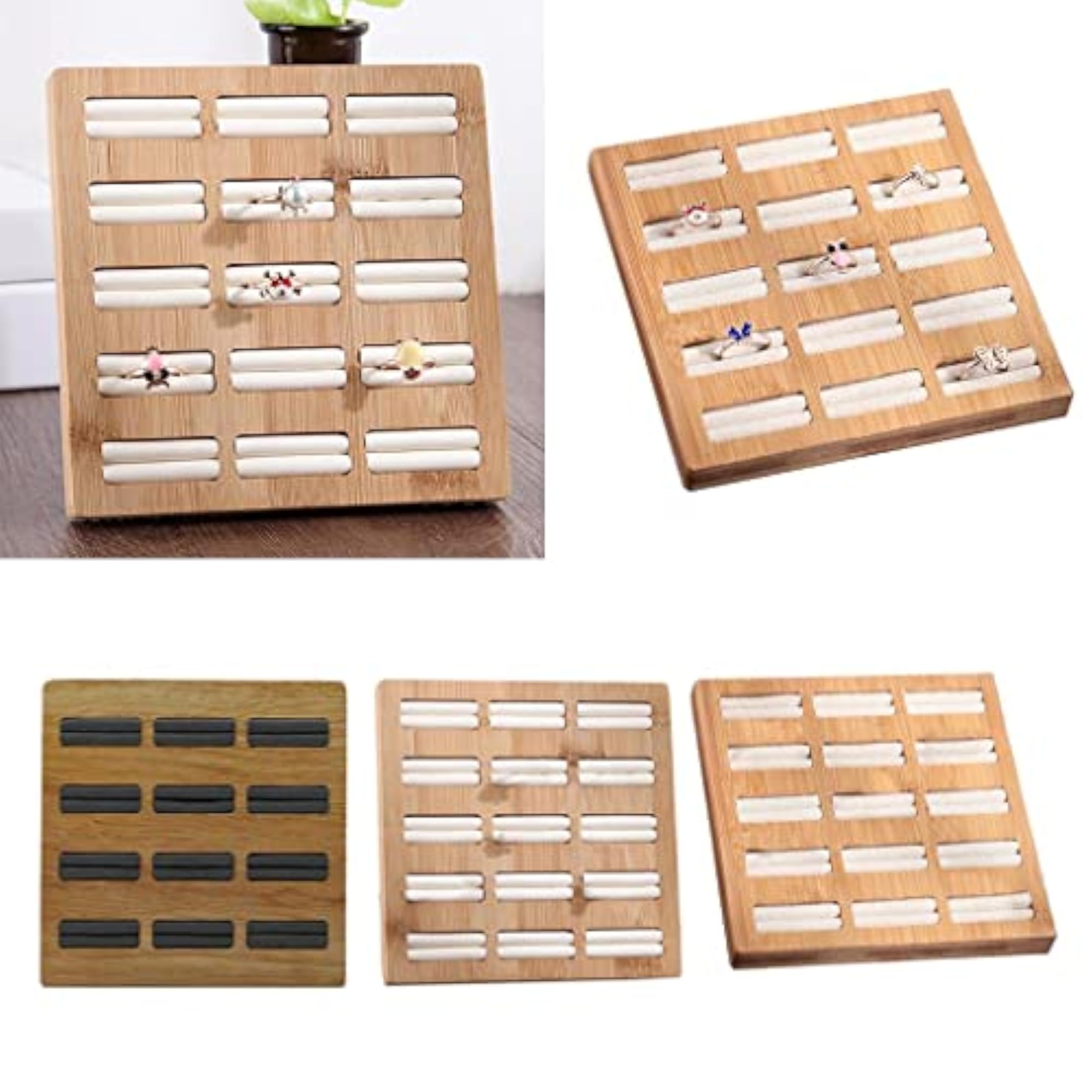 Ring Display Showcase with Insert Liner, Jewelry Organizer