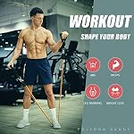 Polygon Resistance Bands Set, Exercise Tubes with Handles, Door Anchor and Ankle Straps - Stackable Up to 150 lbs - Workout Bands for Resistance Training, Physical Therapy, Home Workouts (12PC)